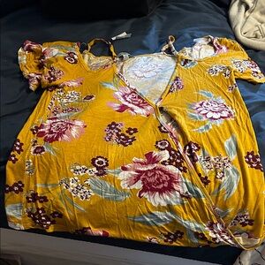 Charlotte Russe Yellow Floral top